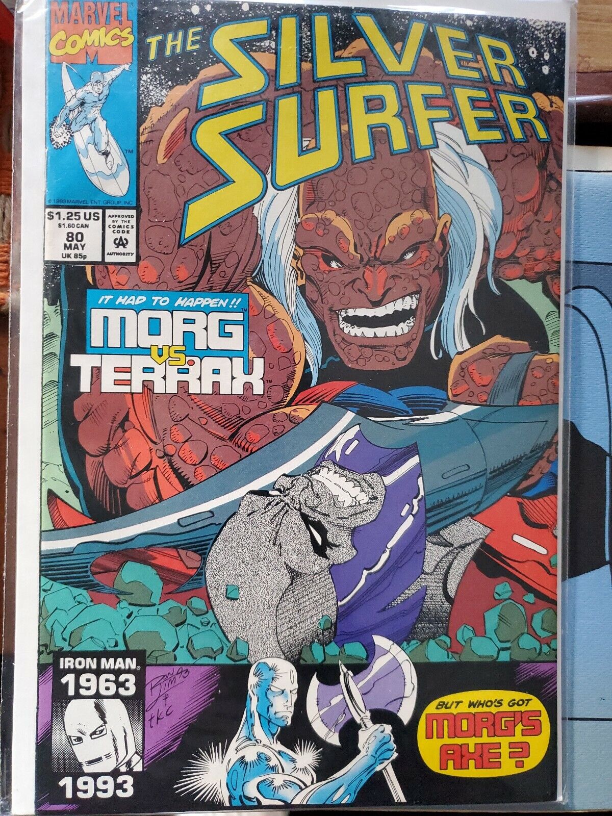 Marvel Comics The Silver Surfer Morg Vs Terrax No 80 , 1993