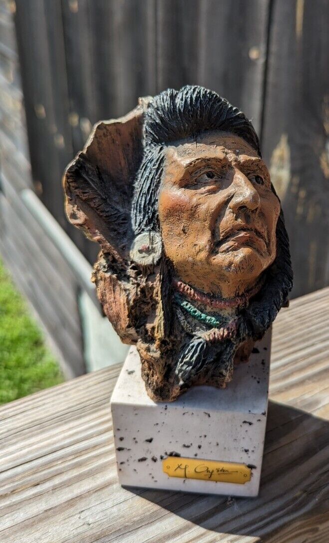 Hinmation Yalatkit Chief Joseph  1832-1904 head bust  Native American