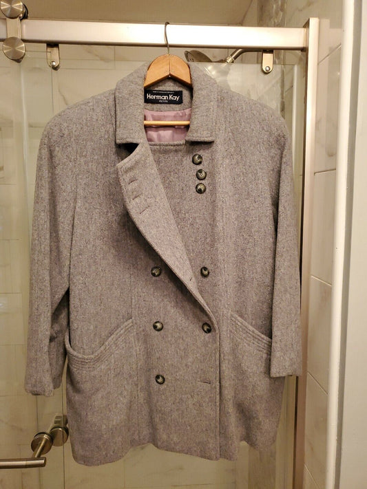 Herman Kay Ladies Petite Gray Coat