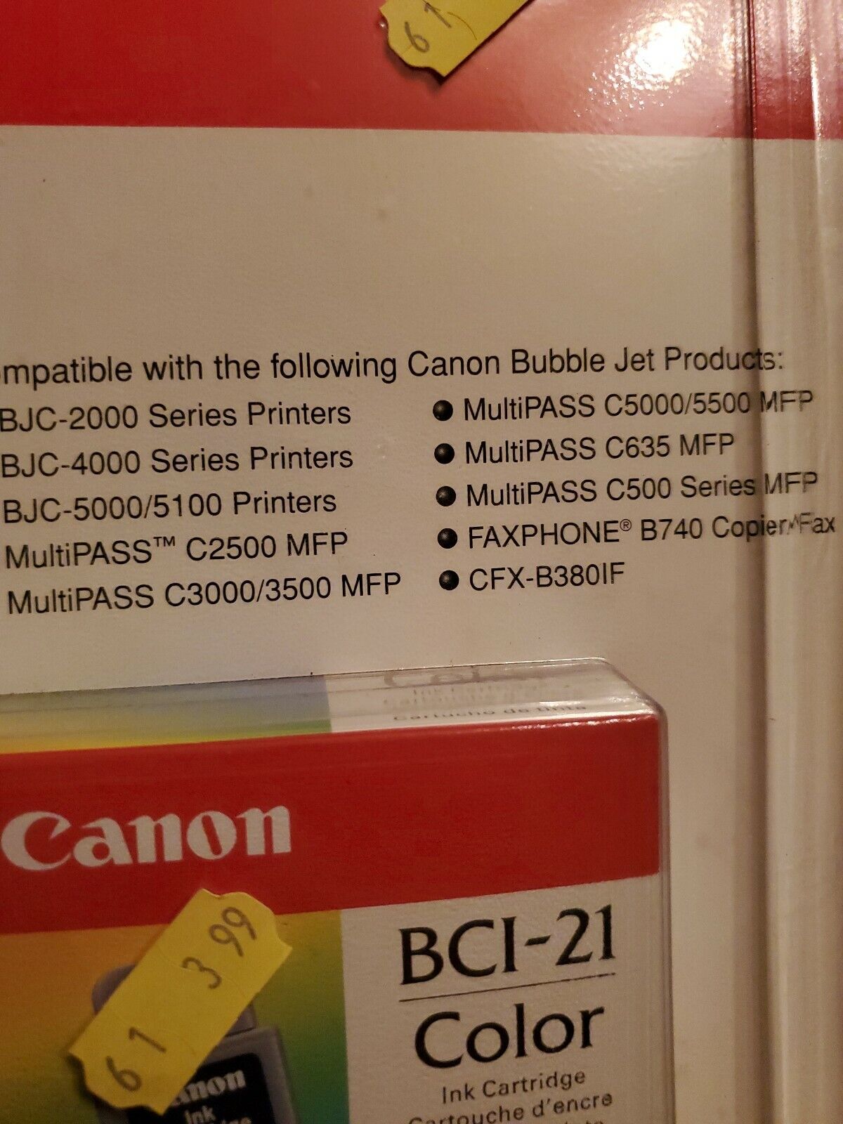 Canon BCI-21 2 Color And 3 Black Ink Cartriges Set