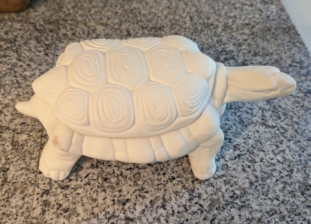 Arnels All White Turtle Jewelry Larg Trinket box Mold Aprox 6" By 3.5"