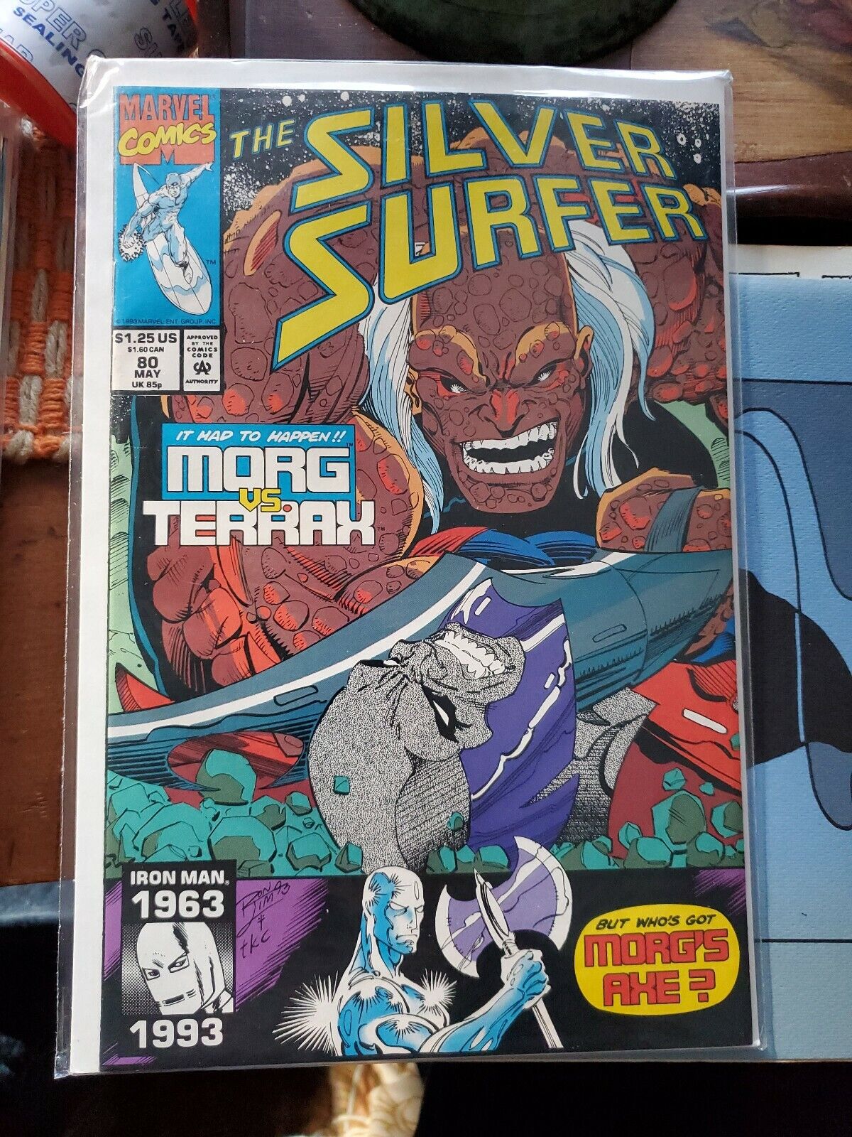 Marvel Comics The Silver Surfer Morg Vs Terrax No 80 , 1993