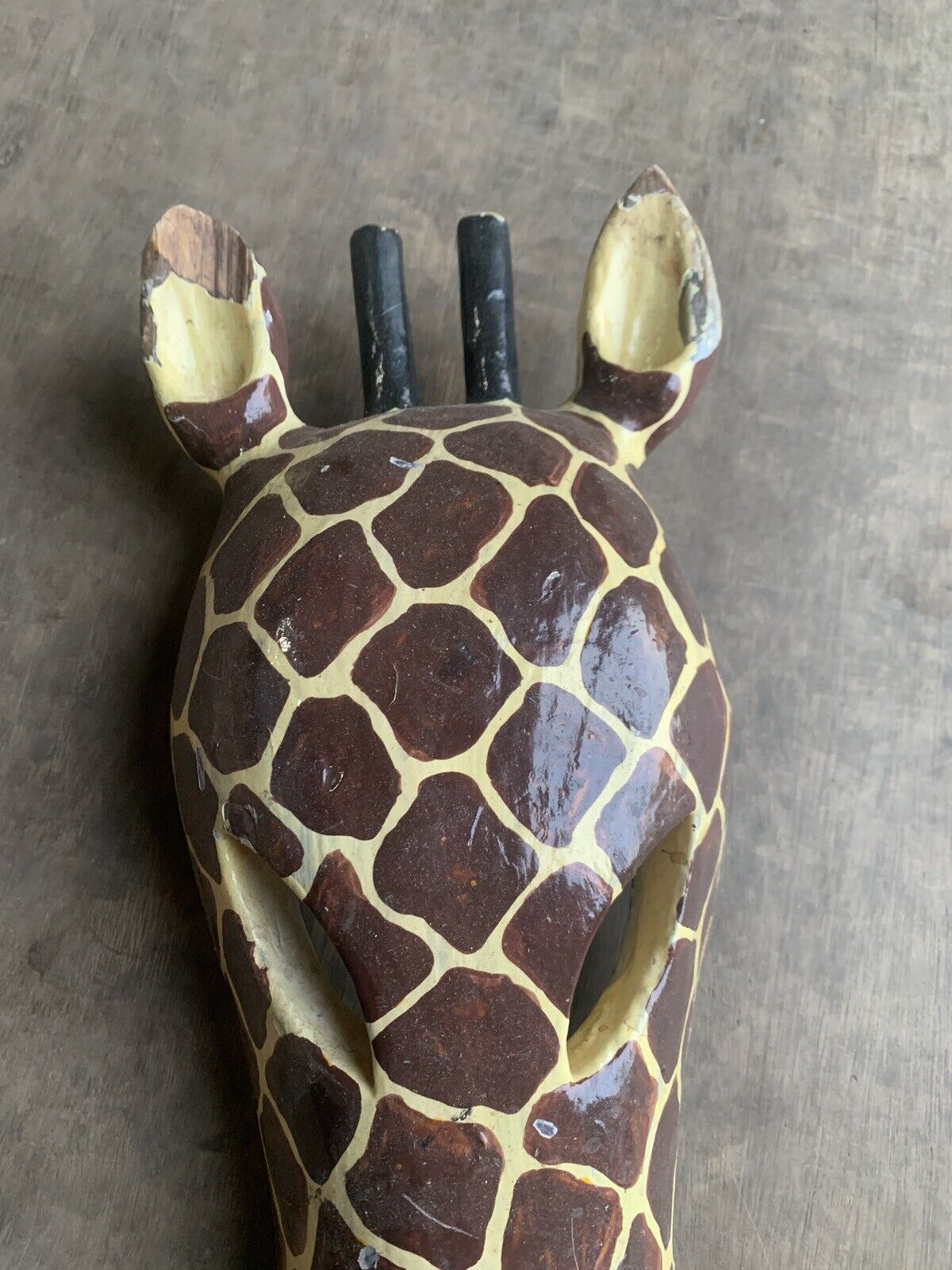 vintage African Giraffe Wall Mask