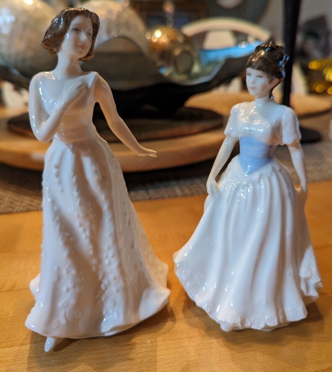 2 Vintage Royal Doulton Sentiments Figurines Melody & Cherish 6" Tall Figurines