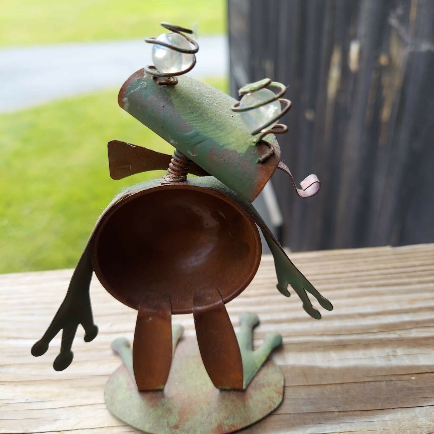 Metalic Green Frog Figurine