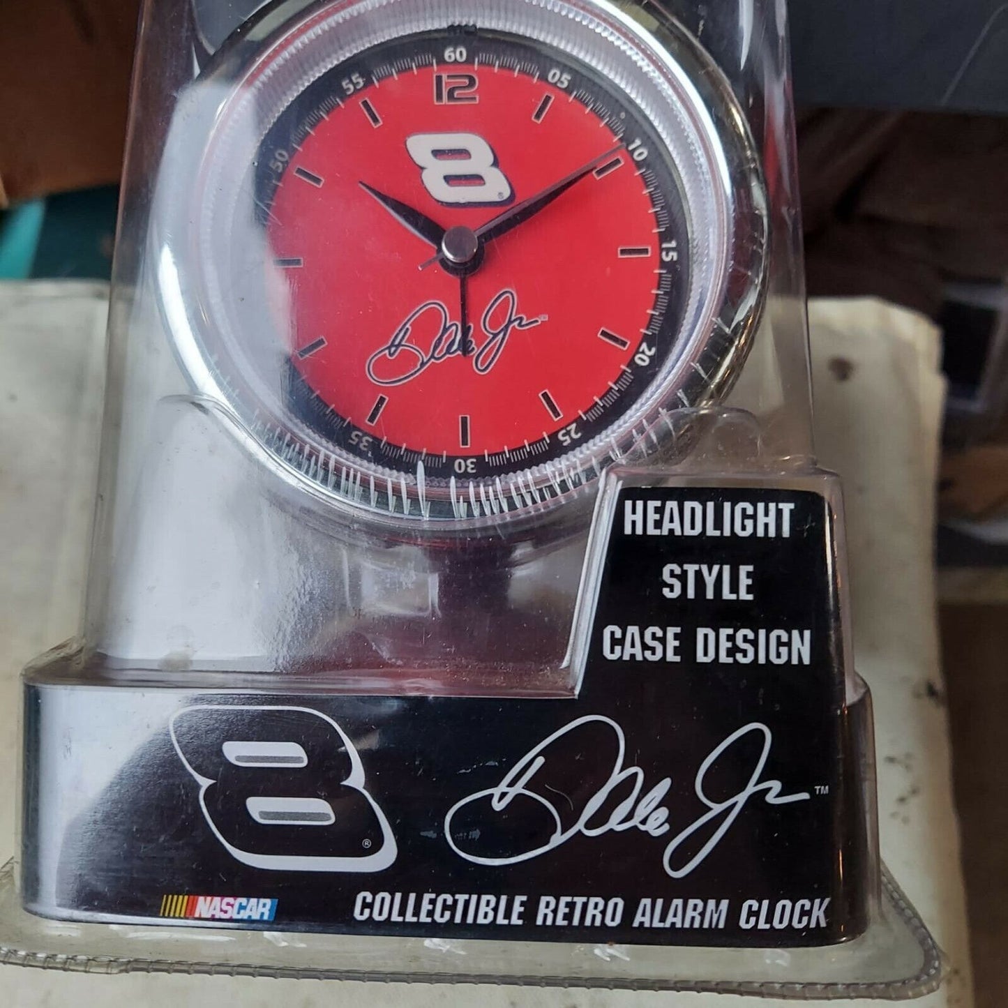 Dale Earnhardt Jr Collectible New Retro Headlight Style Case Design Alarm Clock