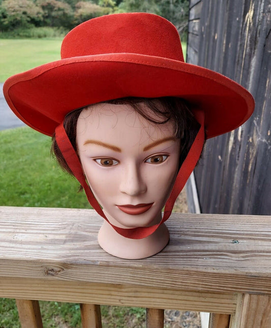 Vintage Clasico Andaluz Madrid Red Felt Hat