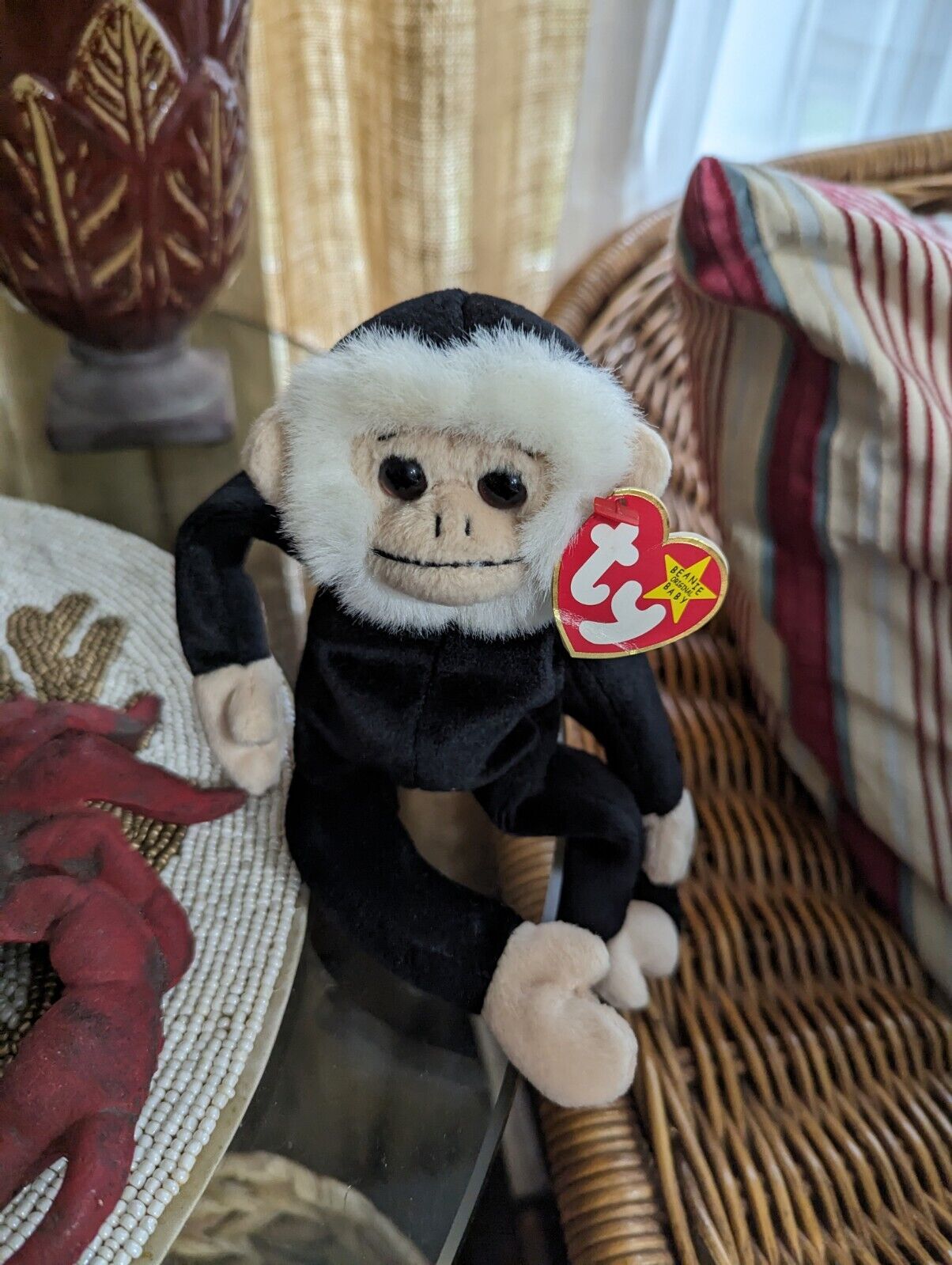 1999 TY Beanie Babies Rare Mooch Vintage New w/ Tag Monkey