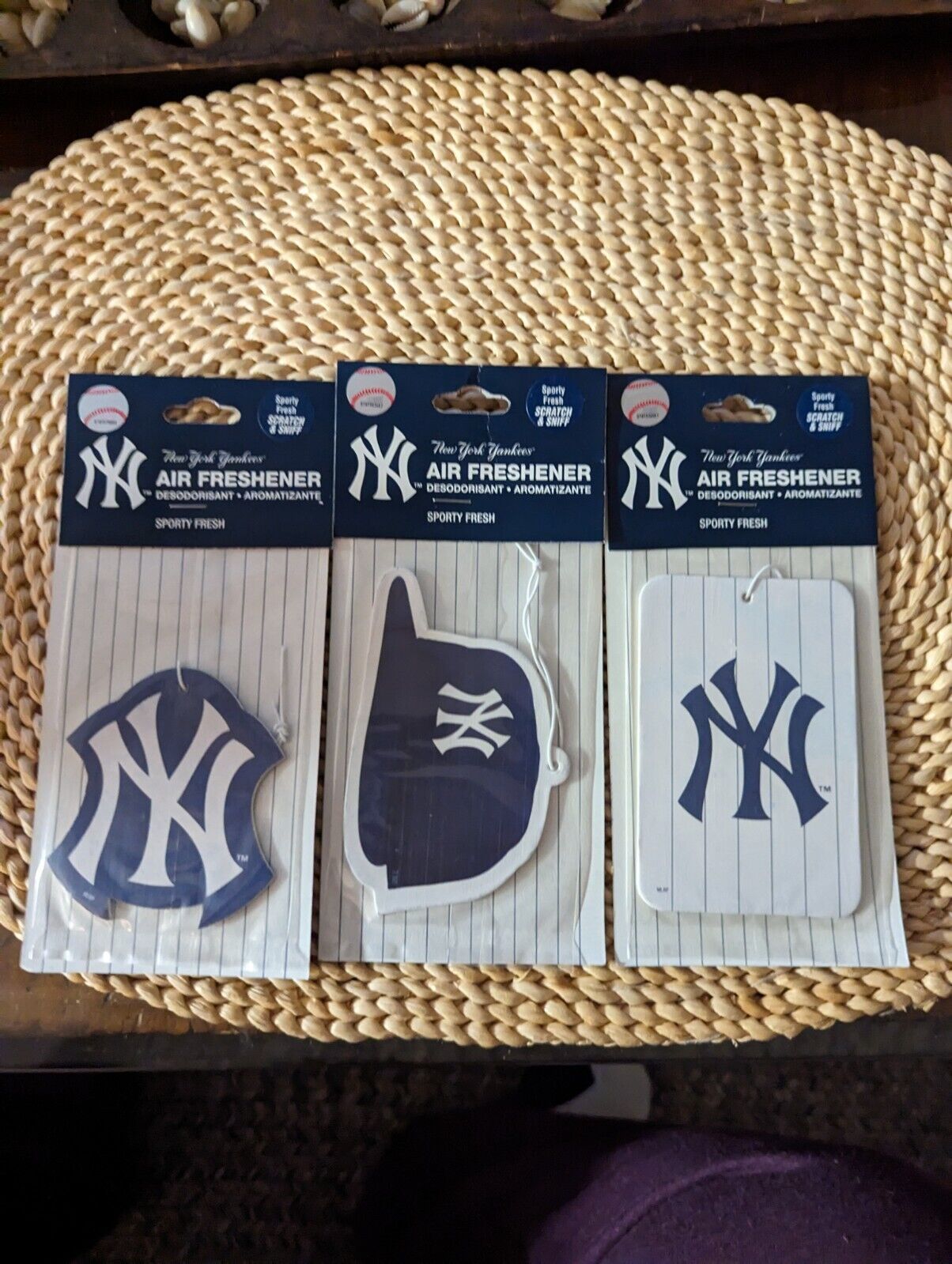 Set Of Three NY Yankees Car Air Fresheners new sealed free shipping