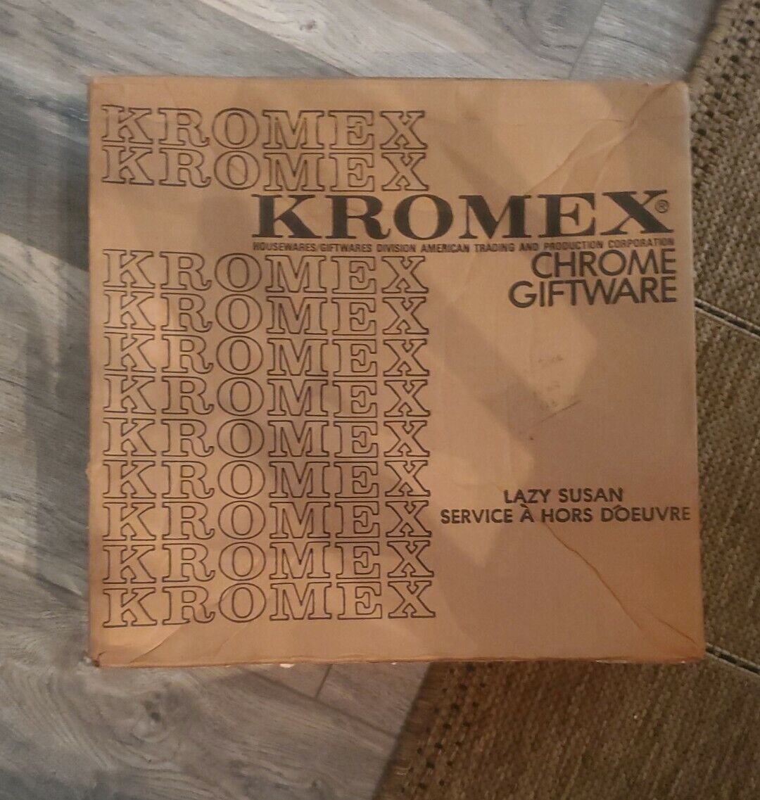 vintage kromex lazy susan no 3098-21 new in sealed box