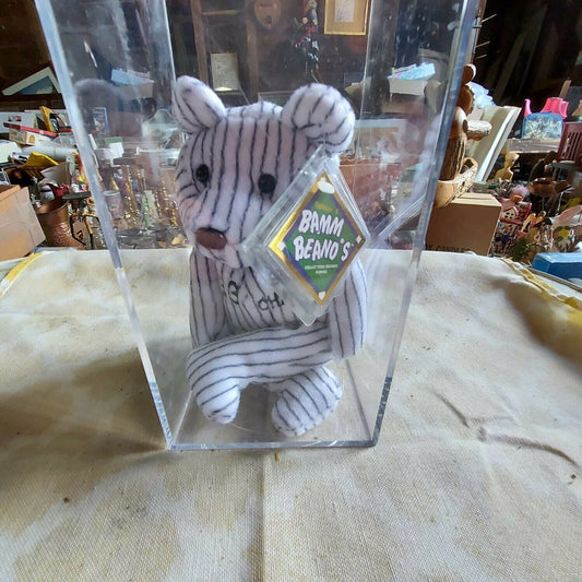 Vintage SALVINO'S BAMM BEANO'S BEANIE BEAR 98 NY YANKEES CHAMPS #33 DAVID WELLS