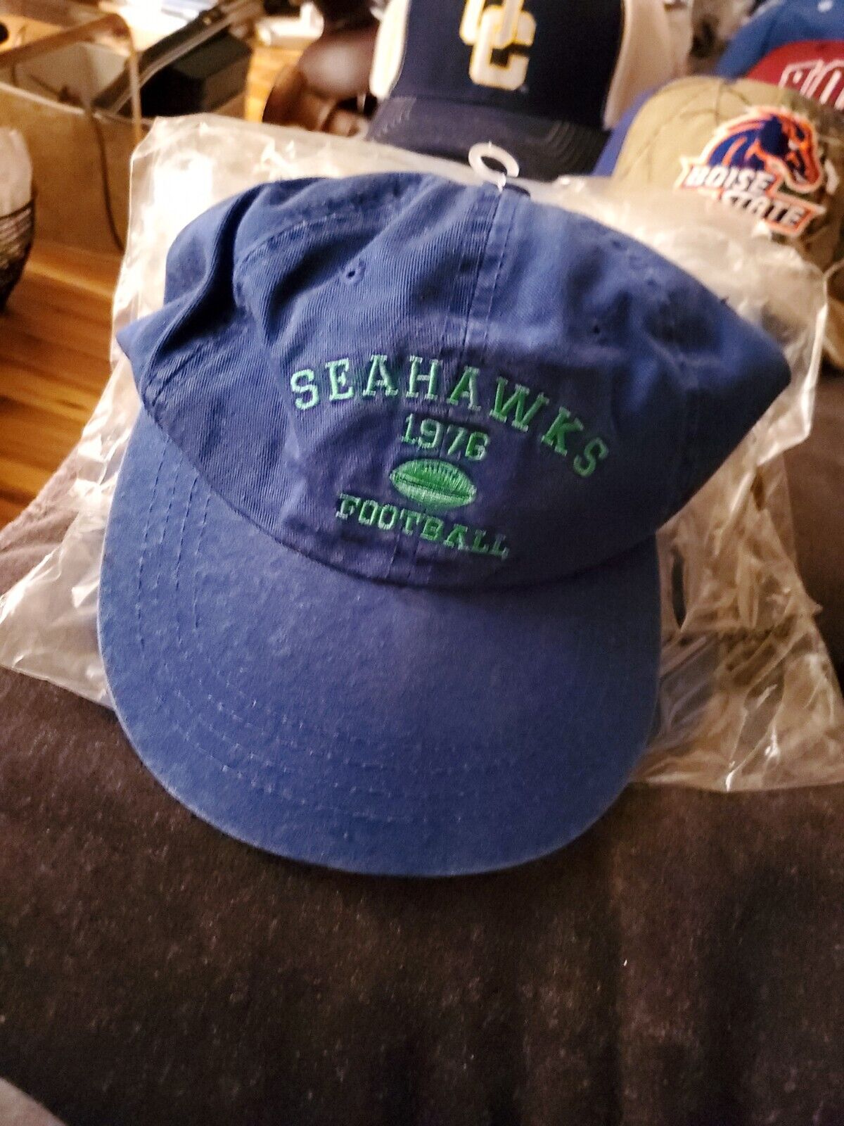 Vintage Puma NFL  Seahaks 1976 Football Blue  Cap