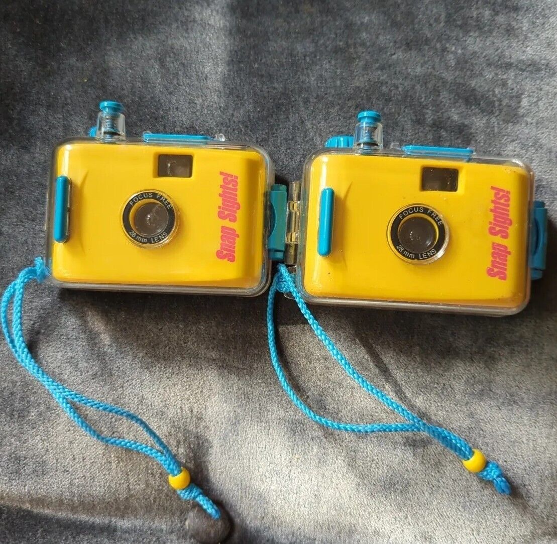 Two Snap Sights Underwater Film Cameras Used