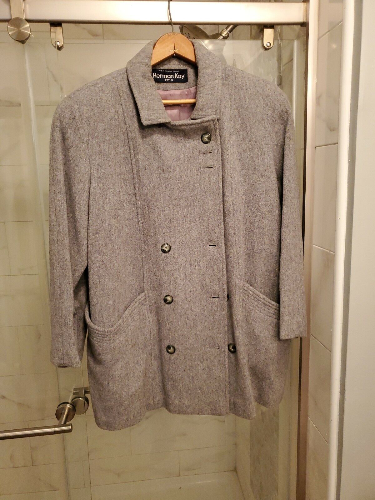 Herman Kay Ladies Petite Gray Coat