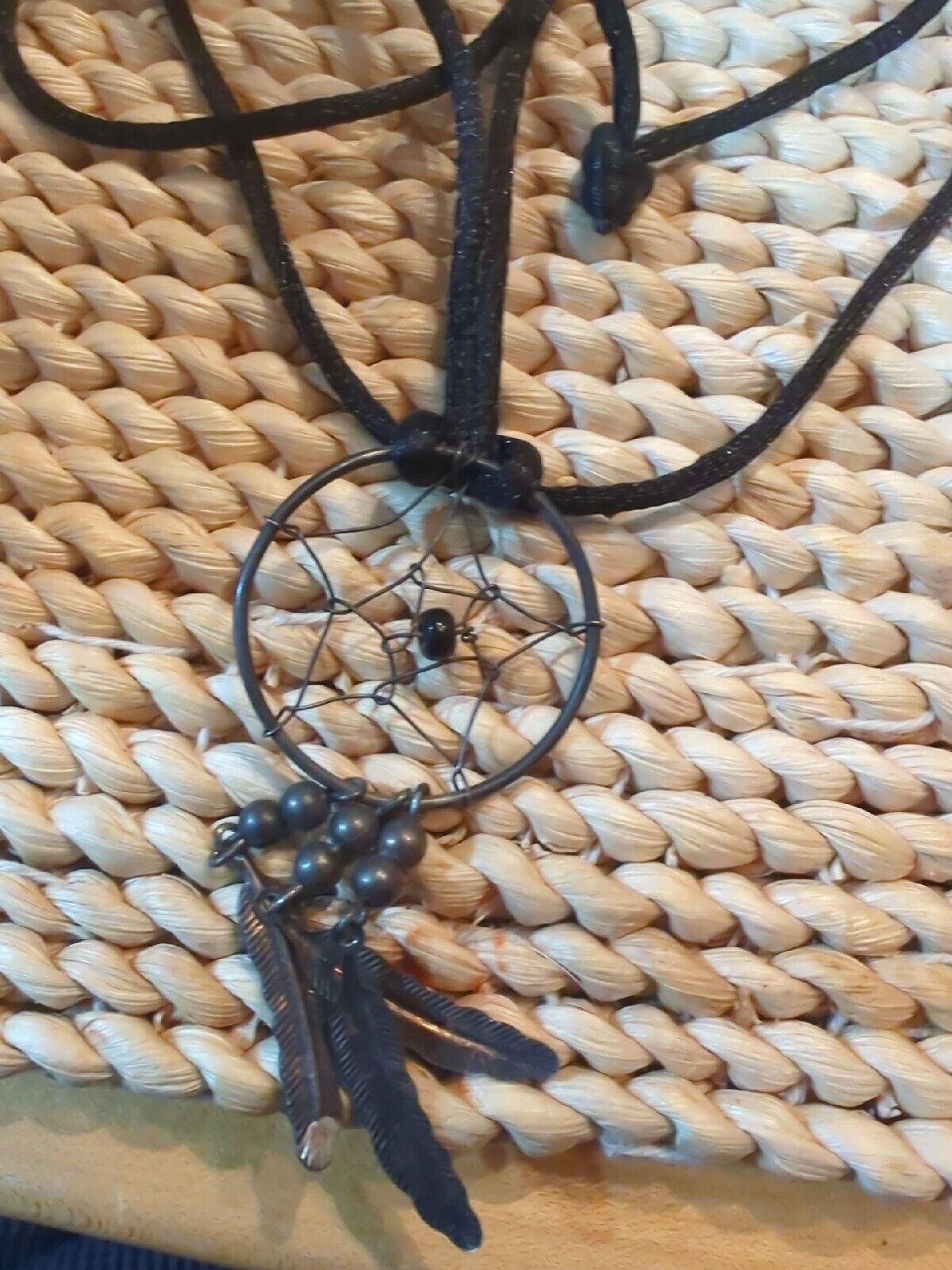 Native American Metal Dream Catcher Pendant