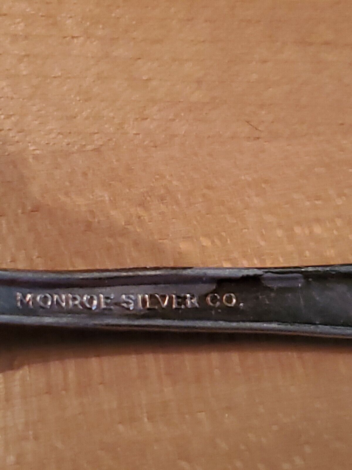 Two Vintage Monroe Silver Co. Spoons