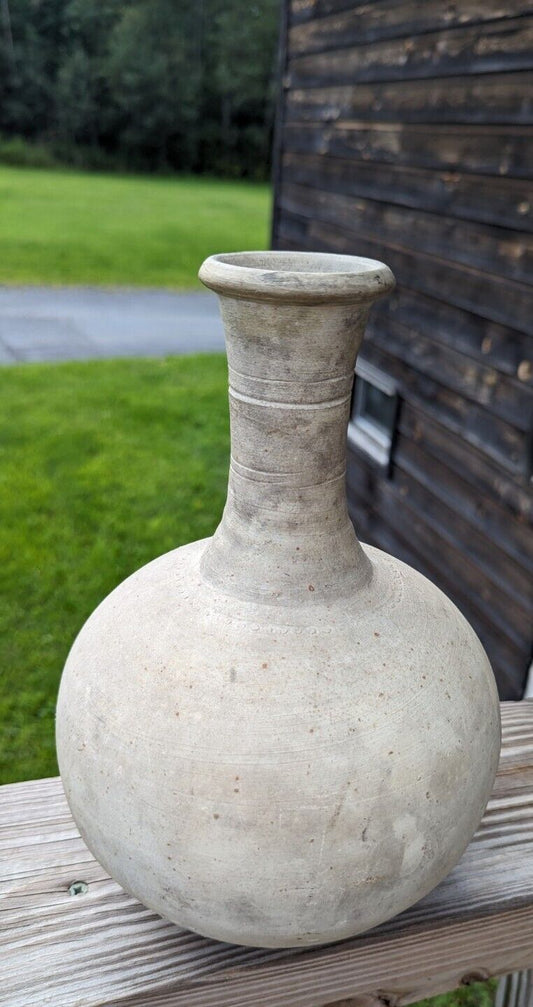 Vintage Ceramic Long Neck Round Bottom Jug