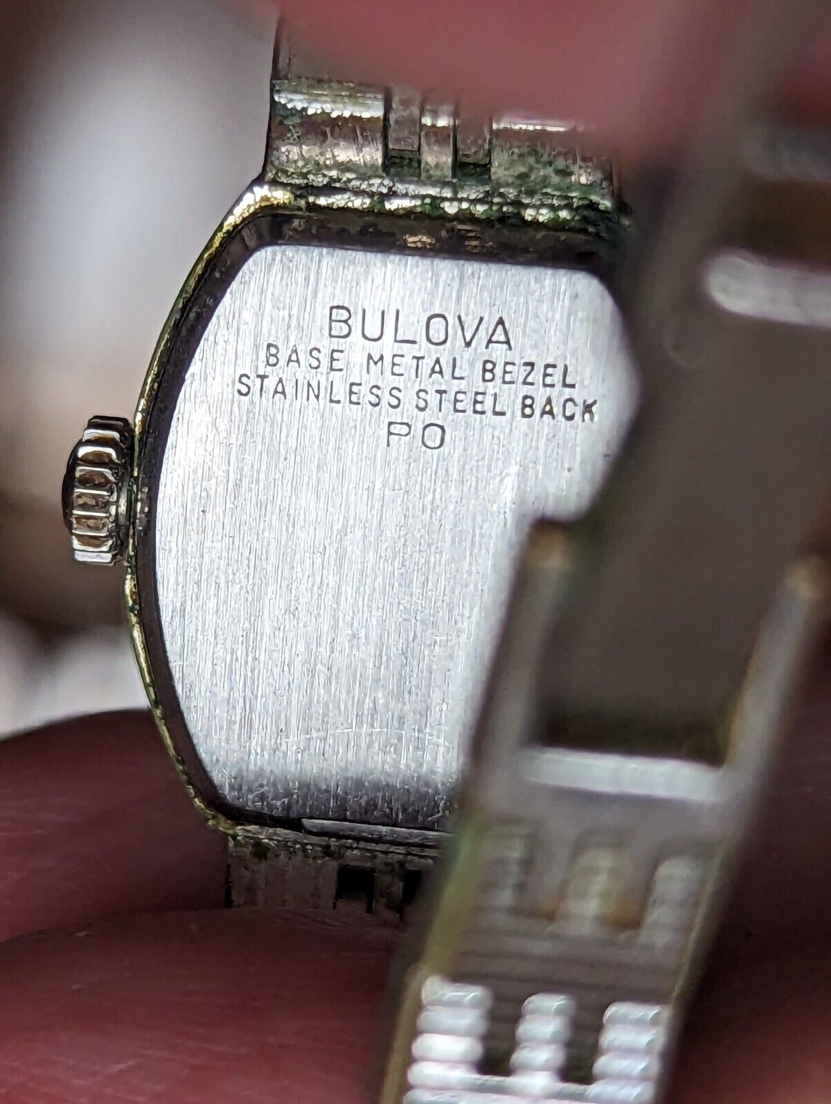 Bulova Quartz Swiss 7138 Watch Base Metal Bazel SS Back