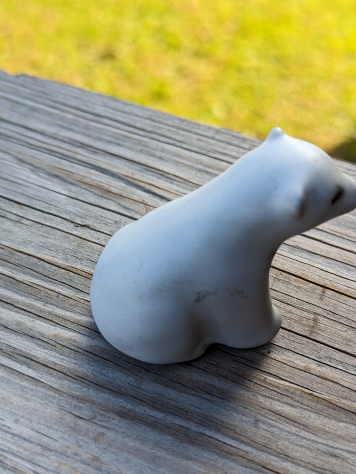 Vintage POD Studios Signed Miniature All White Polar Bear Figurine 3.5" Tall