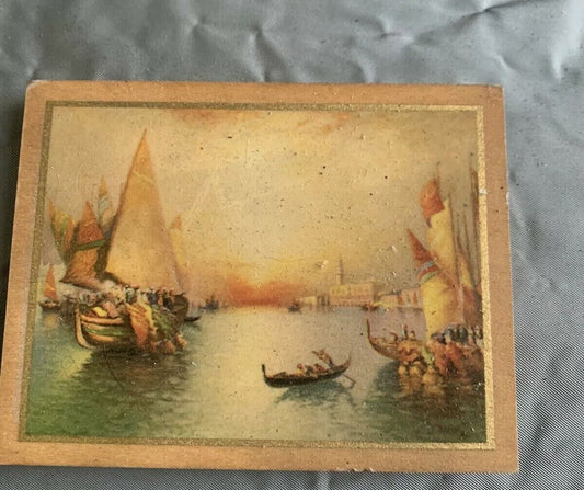 Vintage Wall Art With Wooden Framing 4.5"x3.5"