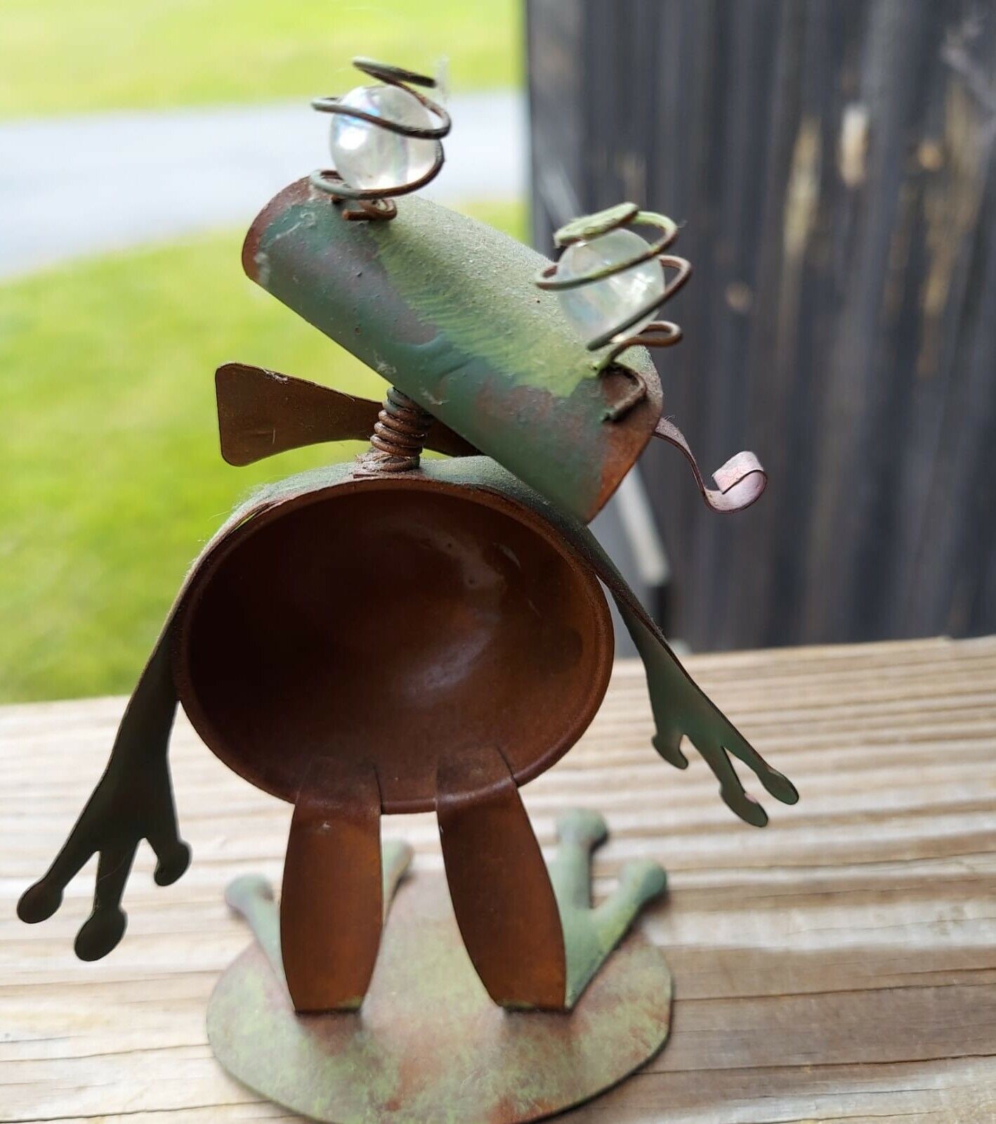 Metalic Green Frog Figurine