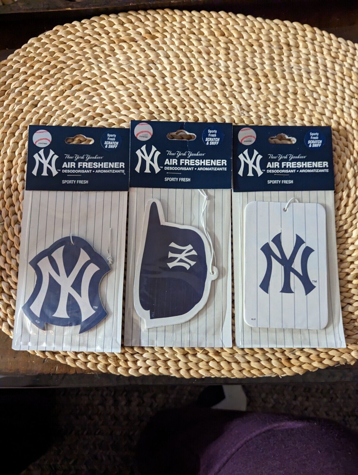 Set Of Three NY Yankees Car Air Fresheners new sealed free shipping