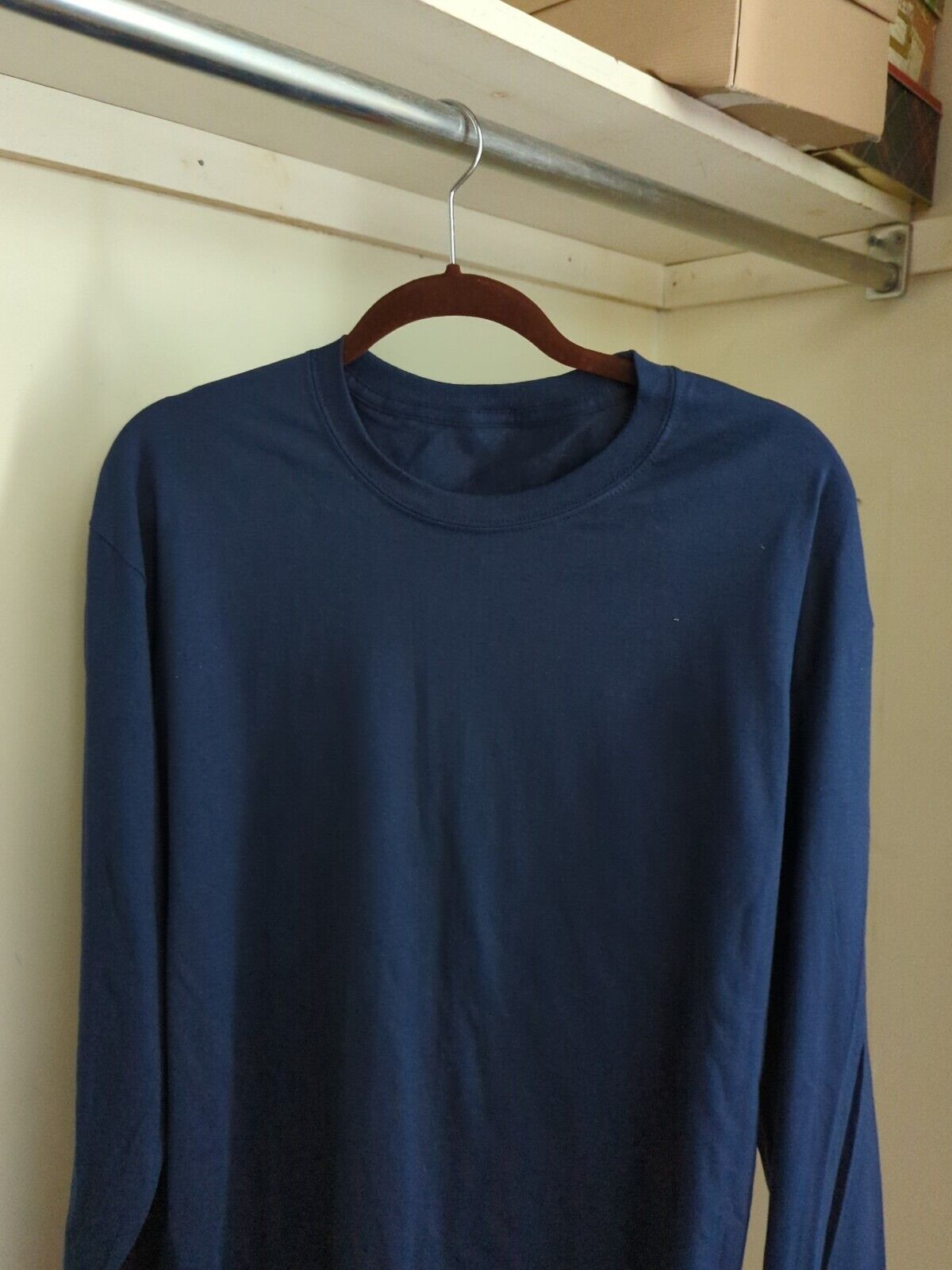 Three Blue T Shirts Long Sleeves No Pocket 100% Cotton XL only $20 free shipping