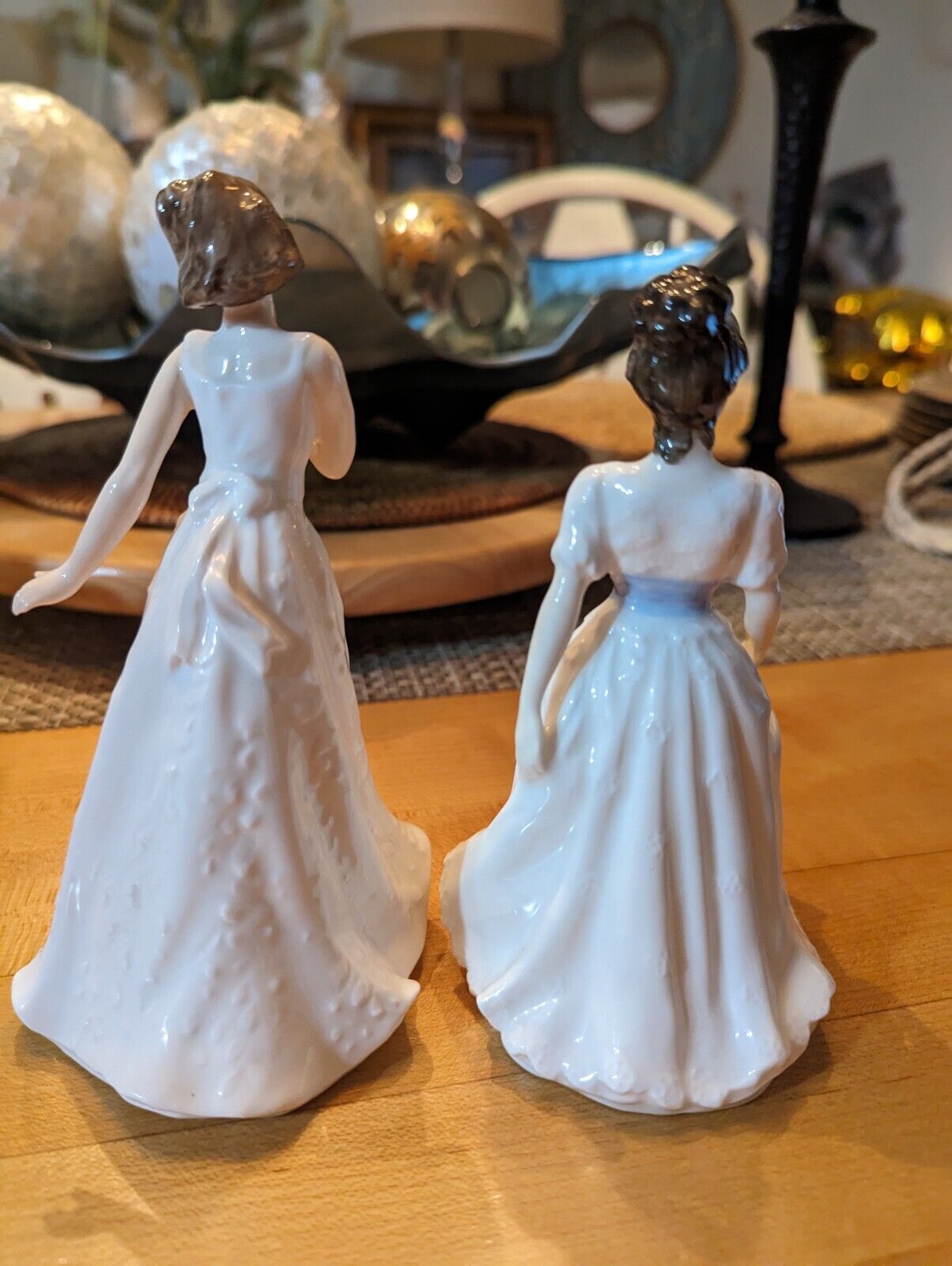 2 Vintage Royal Doulton Sentiments Figurines Melody & Cherish 6" Tall Figurines