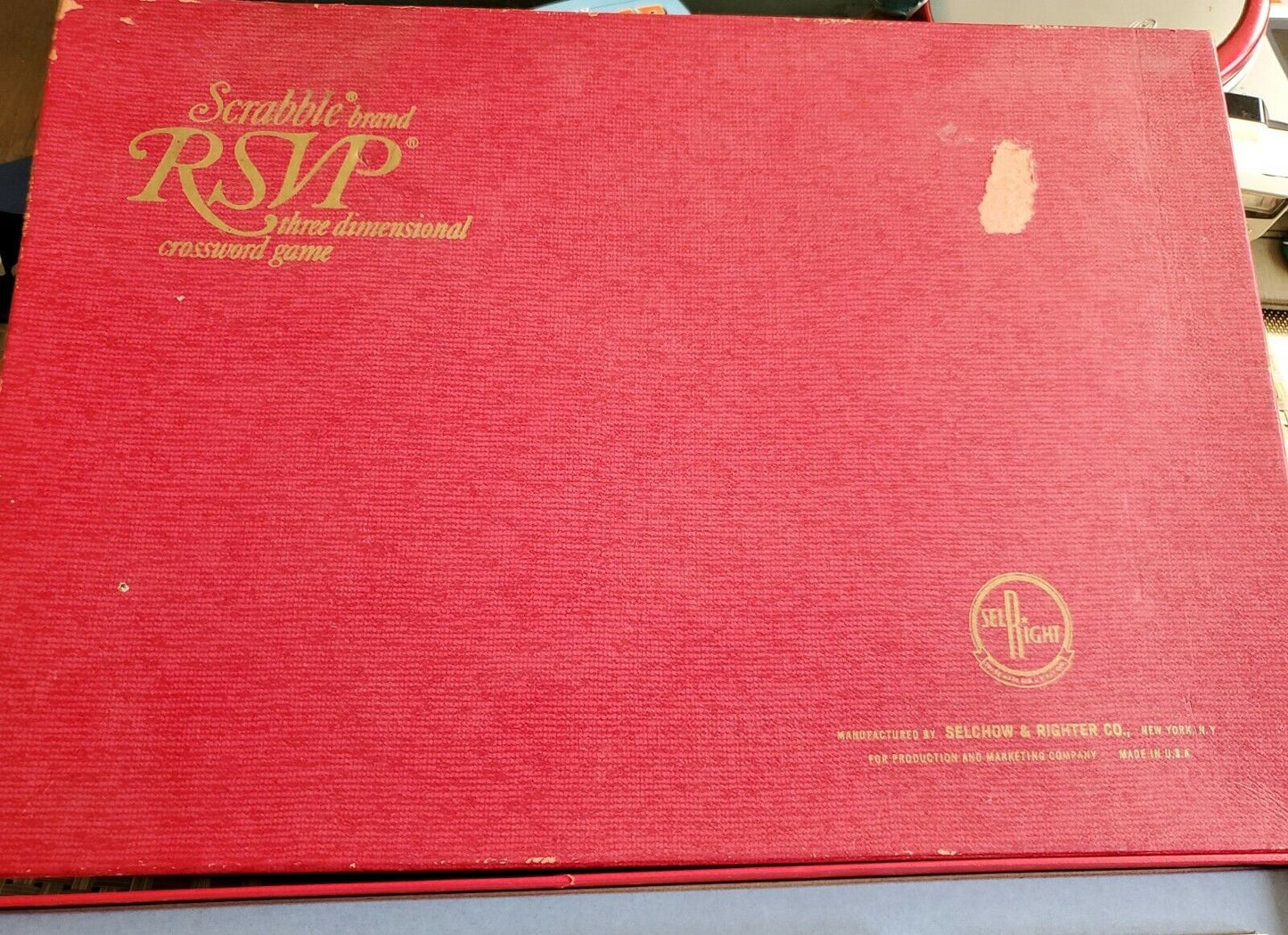 Vintage RSVP Three Dimensional Scrabble Board Game Selchow & Righter Co 1970