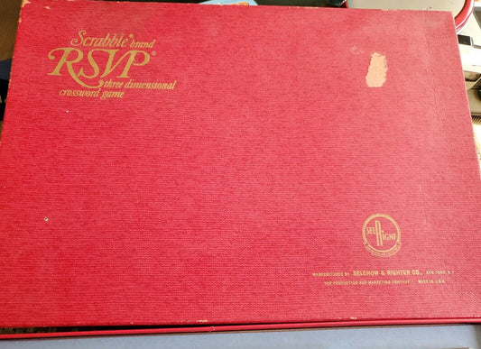 Vintage RSVP Three Dimensional Scrabble Board Game Selchow & Righter Co 1970