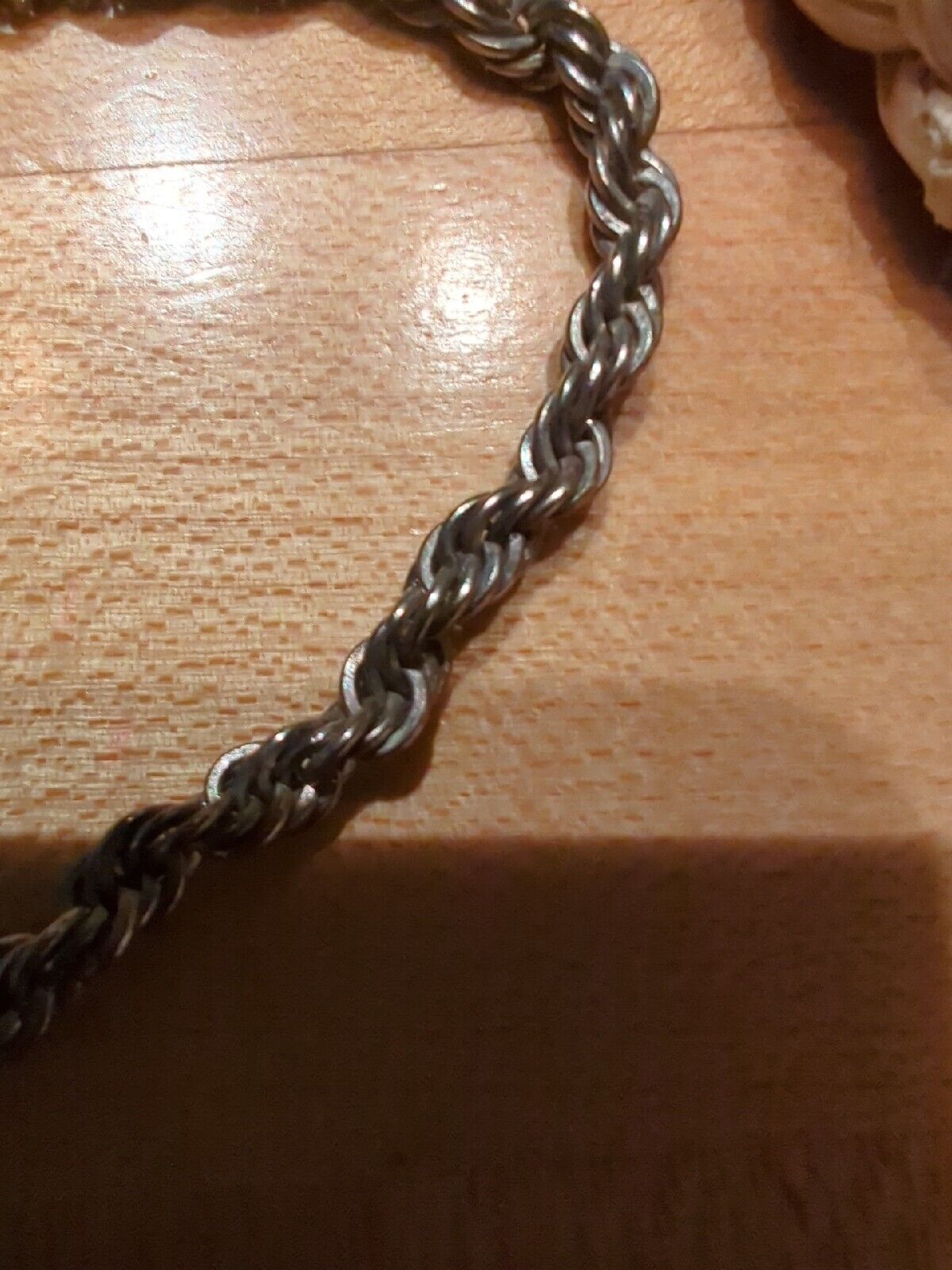 Vintage Sterling Silver Rope Bracelet