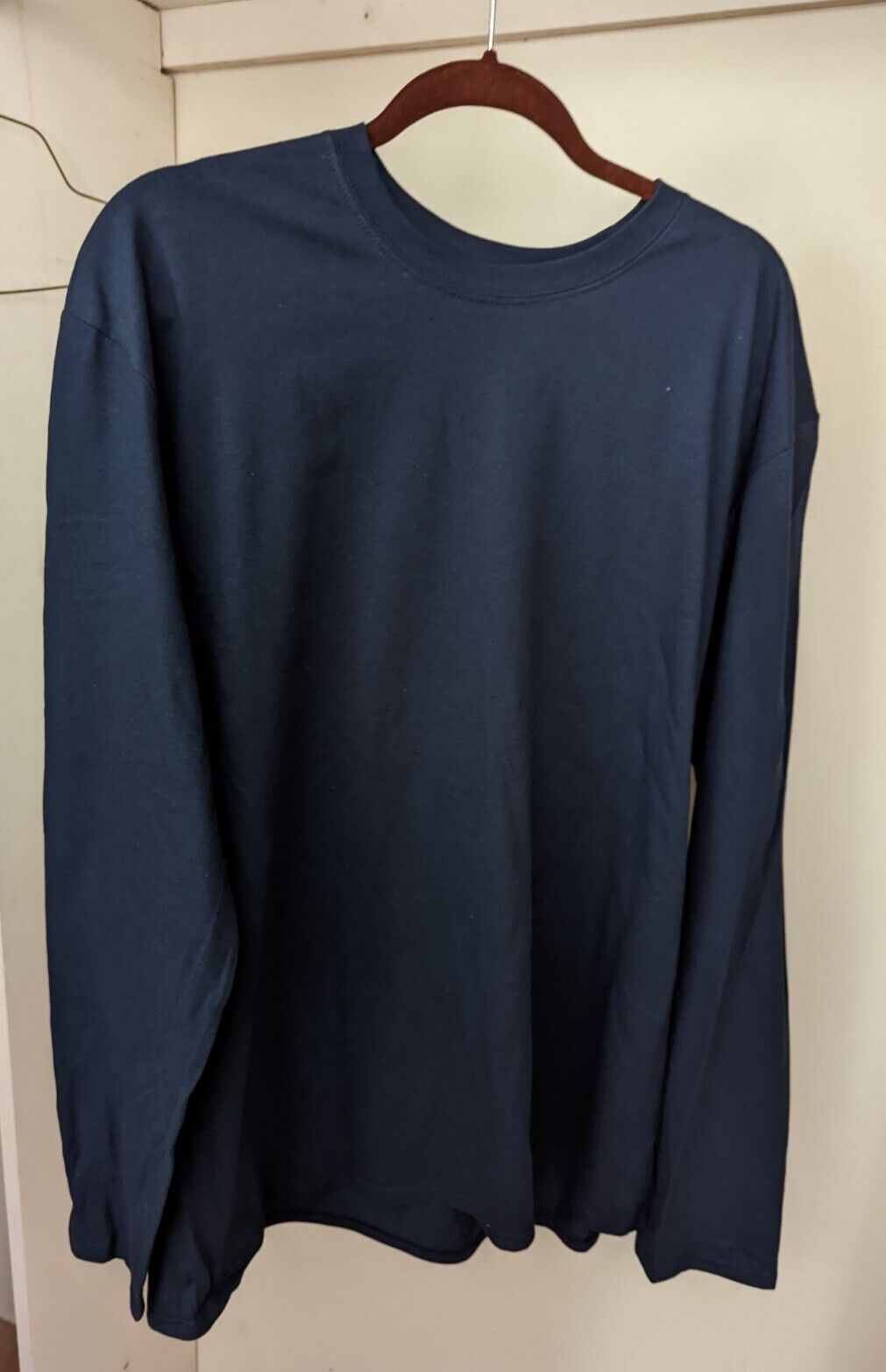 Three Blue T Shirts Long Sleeves No Pocket 100% Cotton XL only $20 free shipping