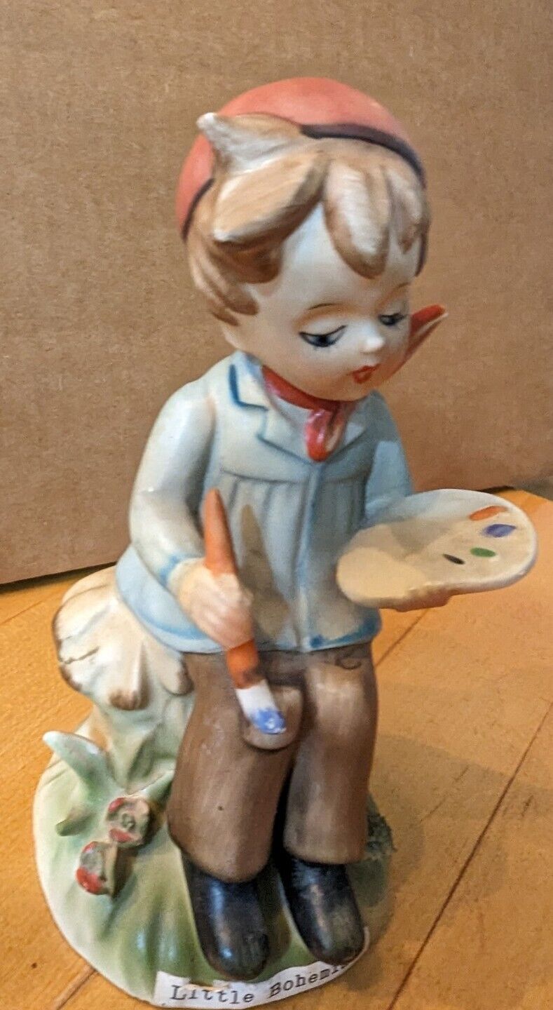 Erich Stauffer Little Bohemian Painter Figurine Porcelain U8543 Vintage Japan