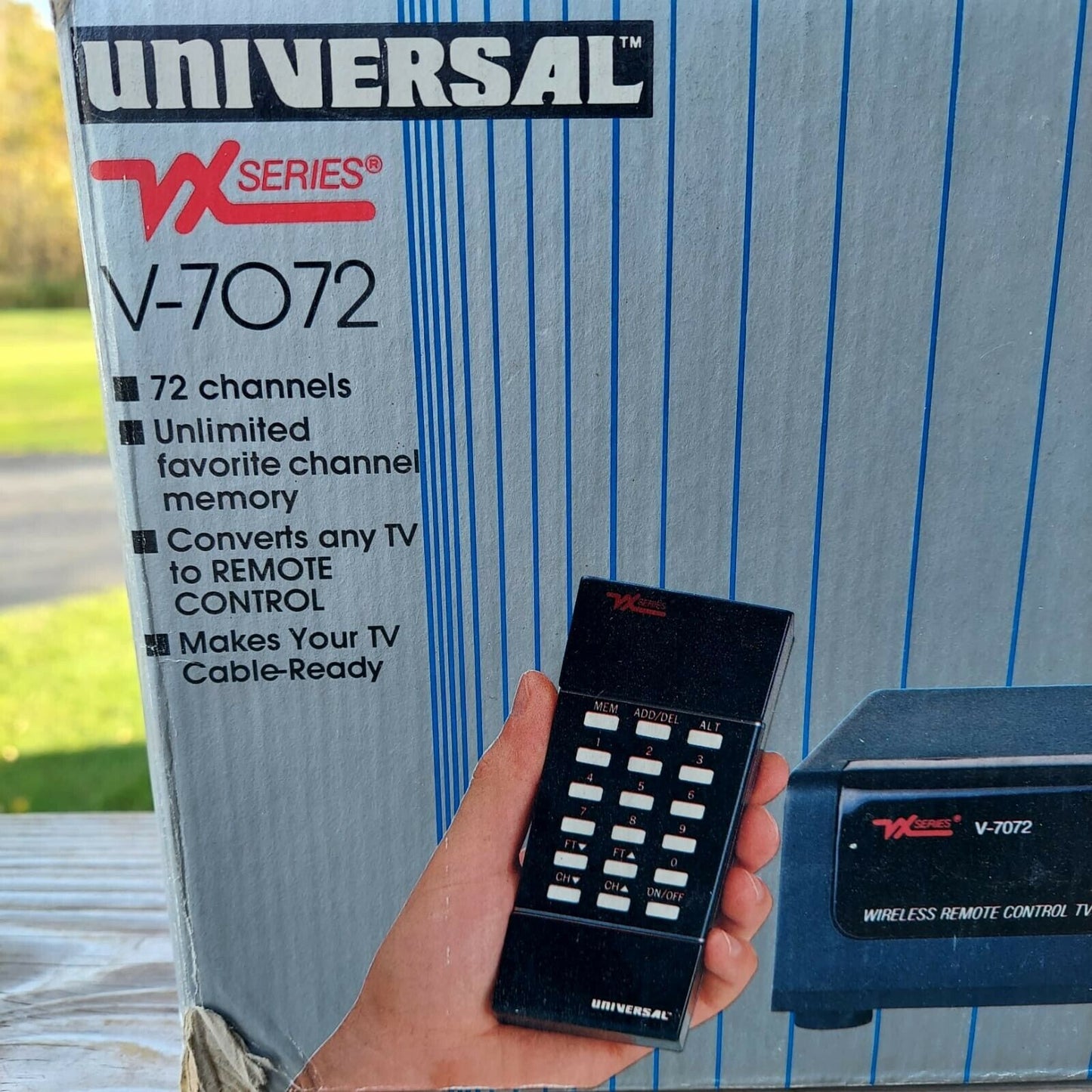 Universal V7072 Wireless Remote Control TV-Cable Channel Tuner in Original Box