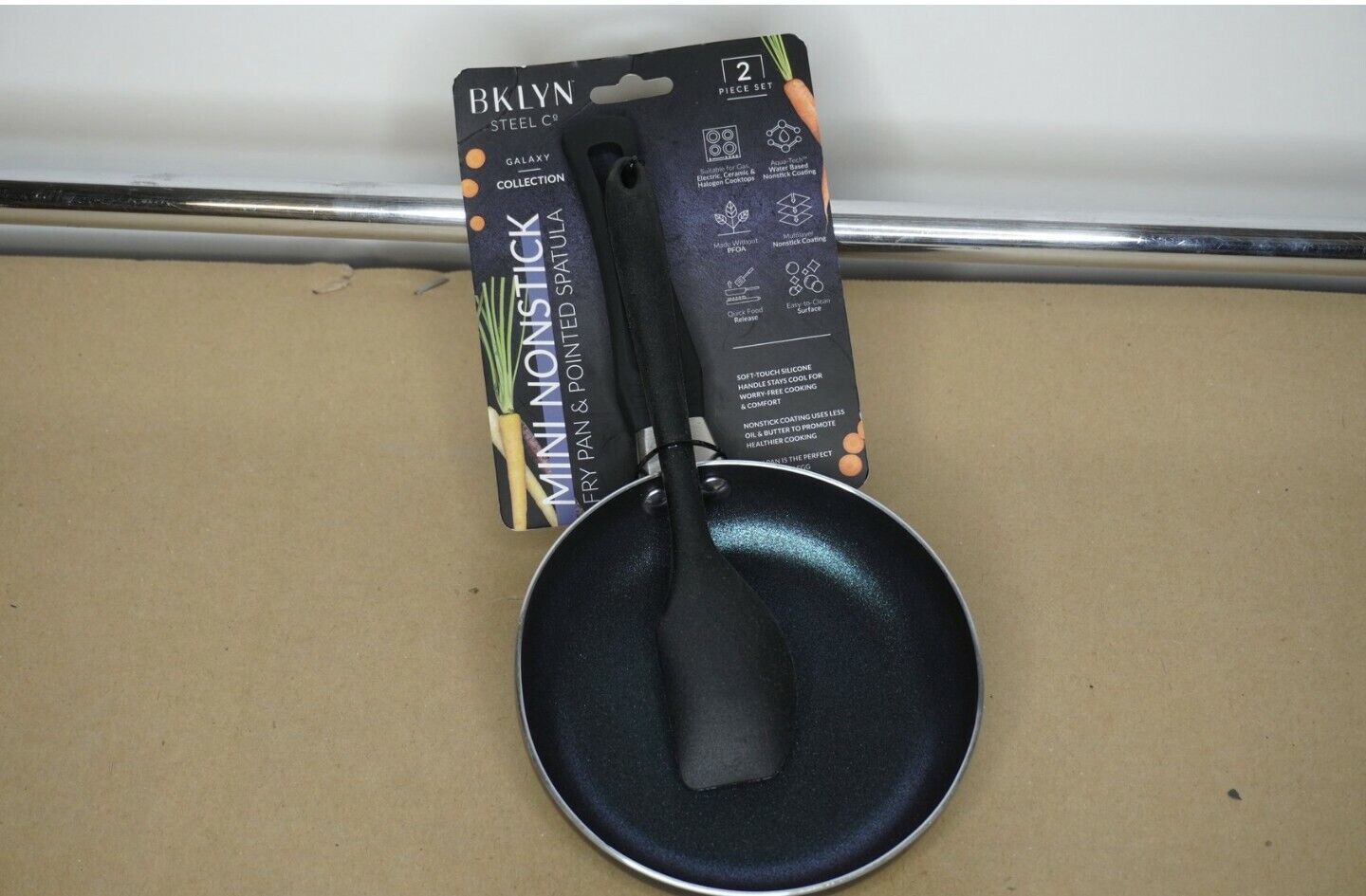 Brooklyn Steel Co. Galaxy Nonstick Mini Fry Pan & Spatula 2-Pc. Set