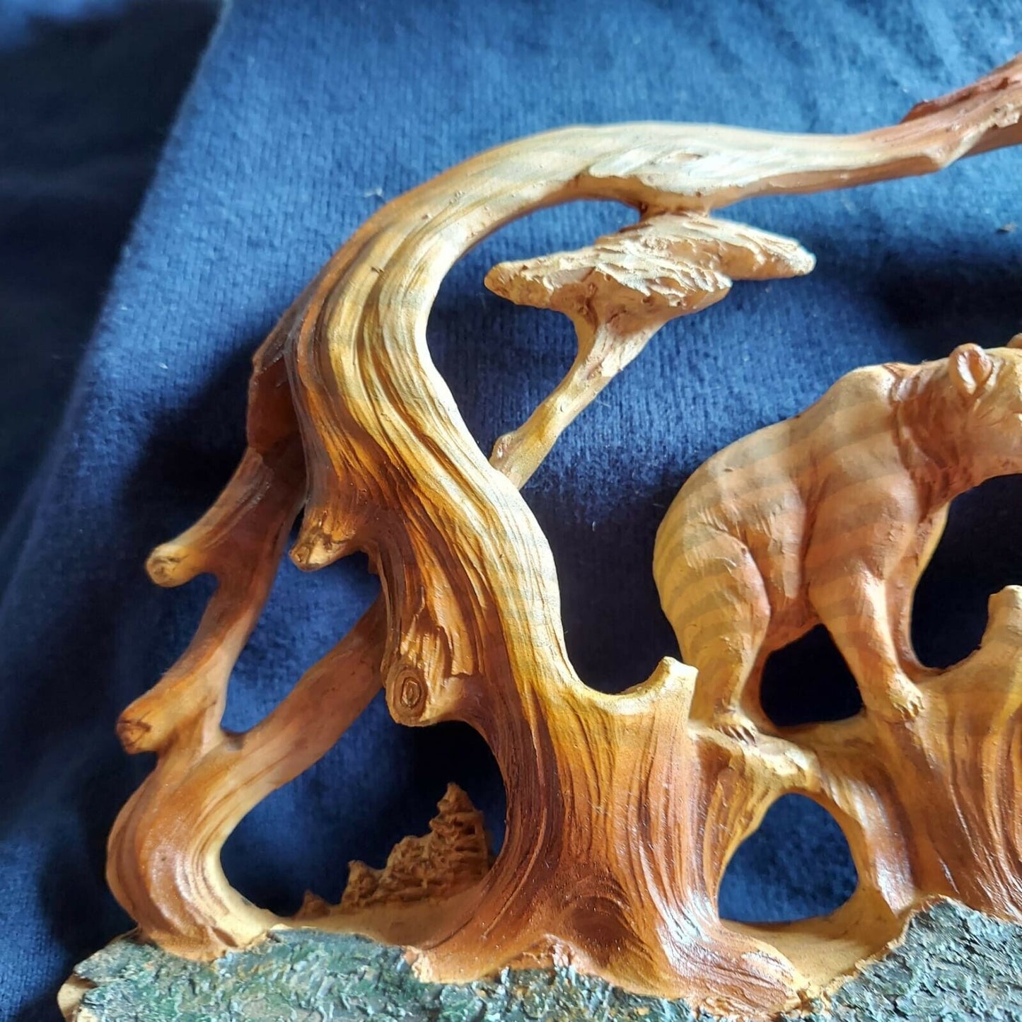 unison gifts 7.5 inches bears woodlike carving