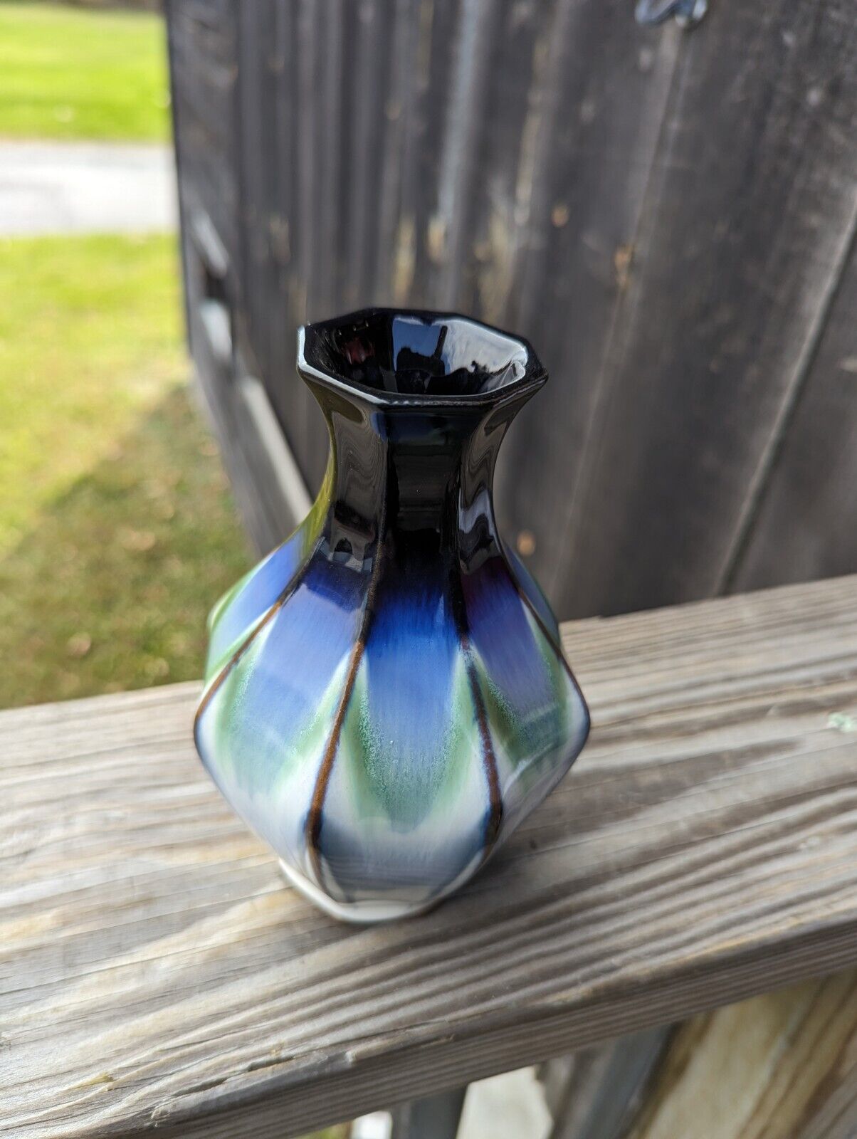 Made In Japan 5" Blue Ceramic Vase