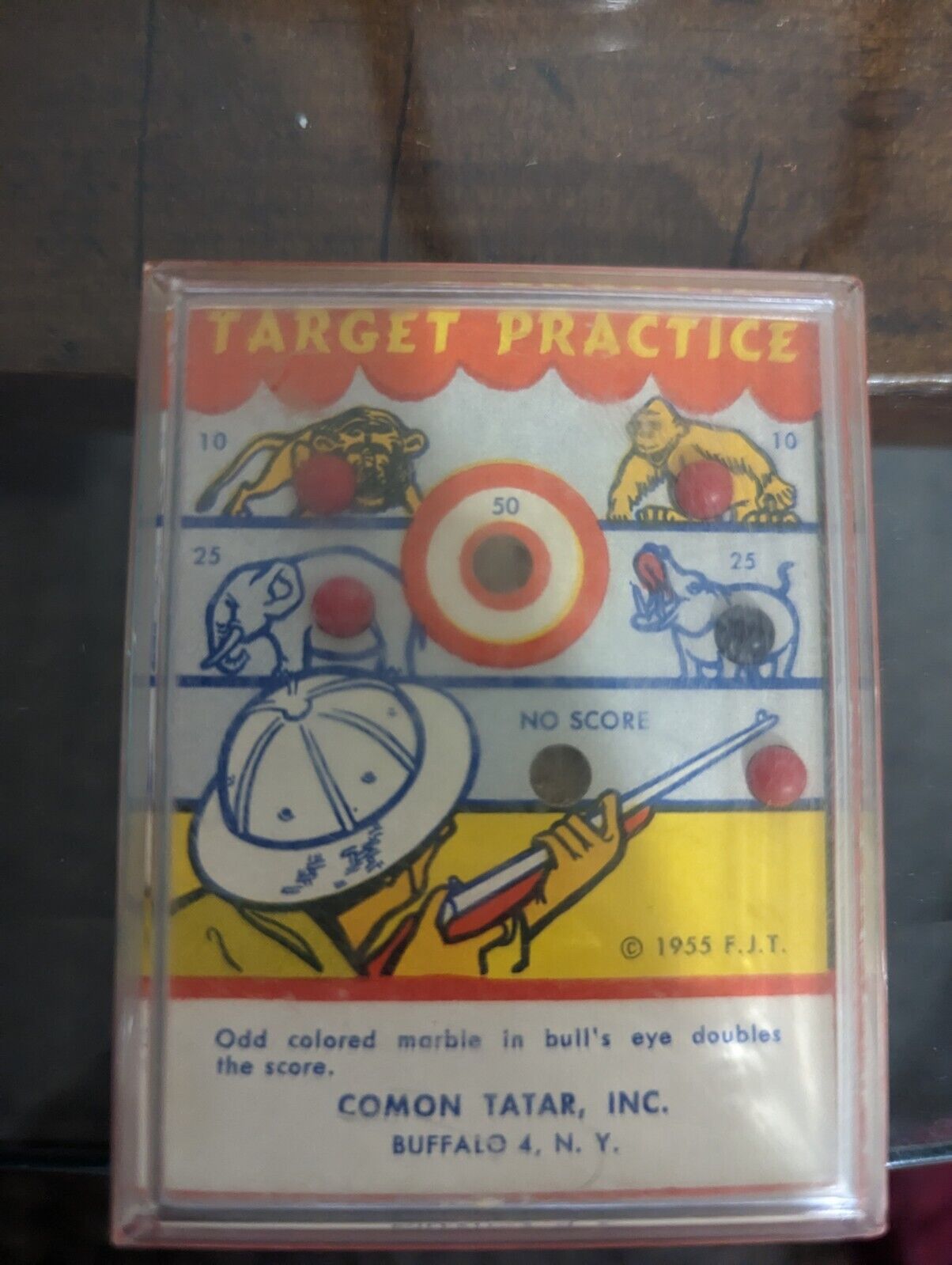 Vintage Target Practice Pinhole Game 1955 Comon Tartar Inc