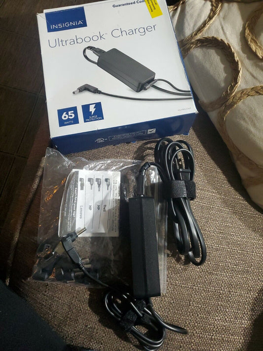 Insignia Ultrabook Charger 65w Model No NS-PWLC663 in original box