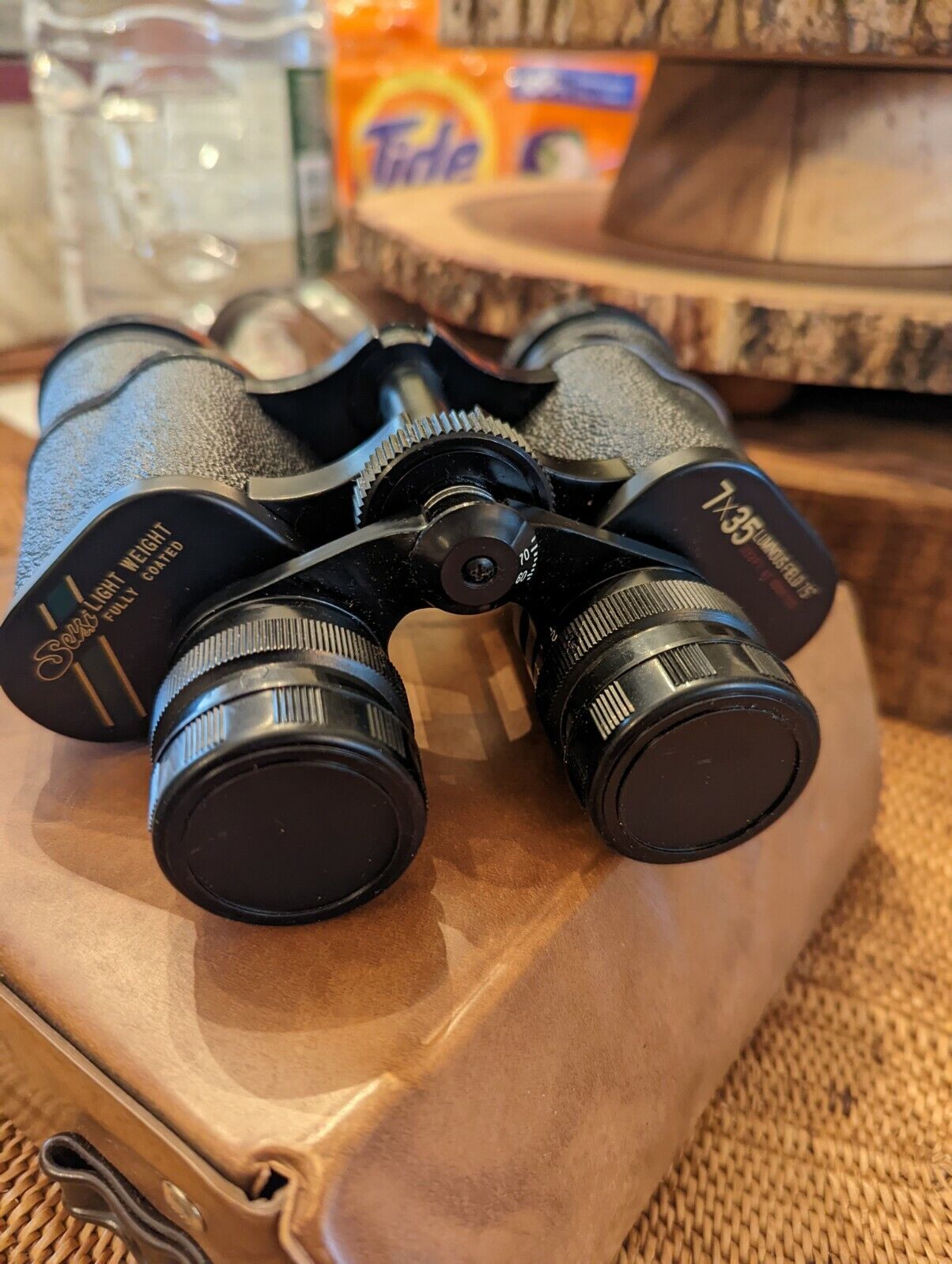 Vintage Sensi 7x35 Fully Coated Capped Binoculars With Case