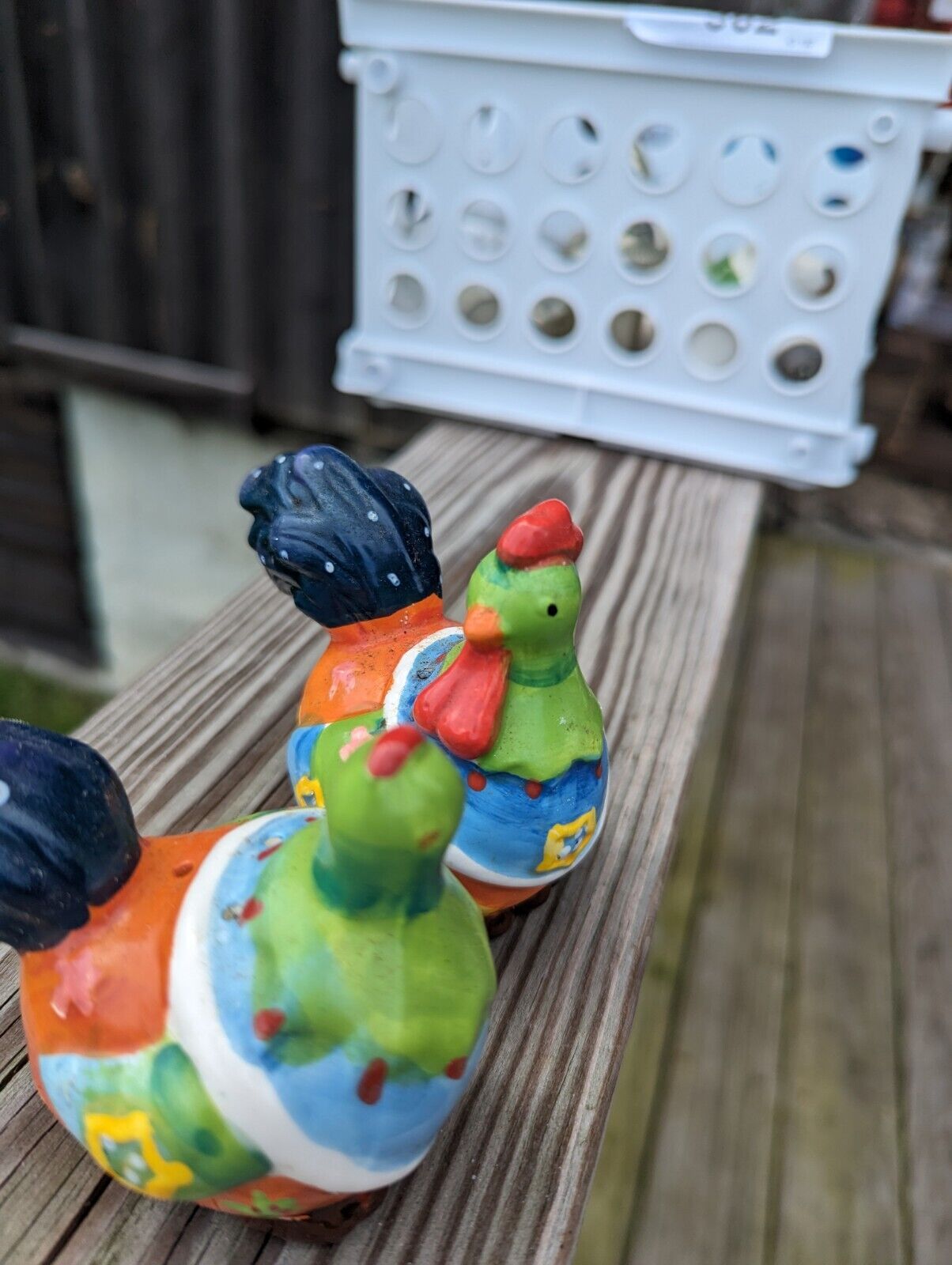 Vintage Bone China Chicken Shakers