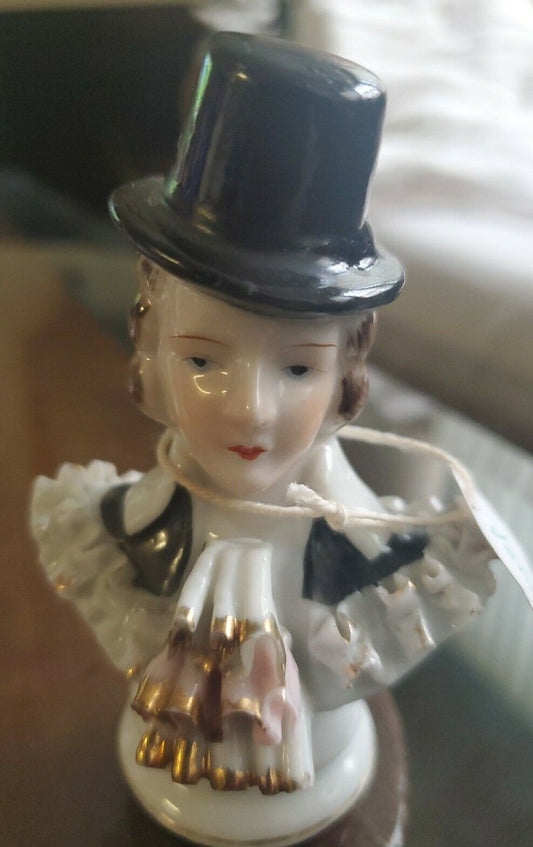 Vintage Venetian Mini Porcelain Victorian Gentleman Figurine