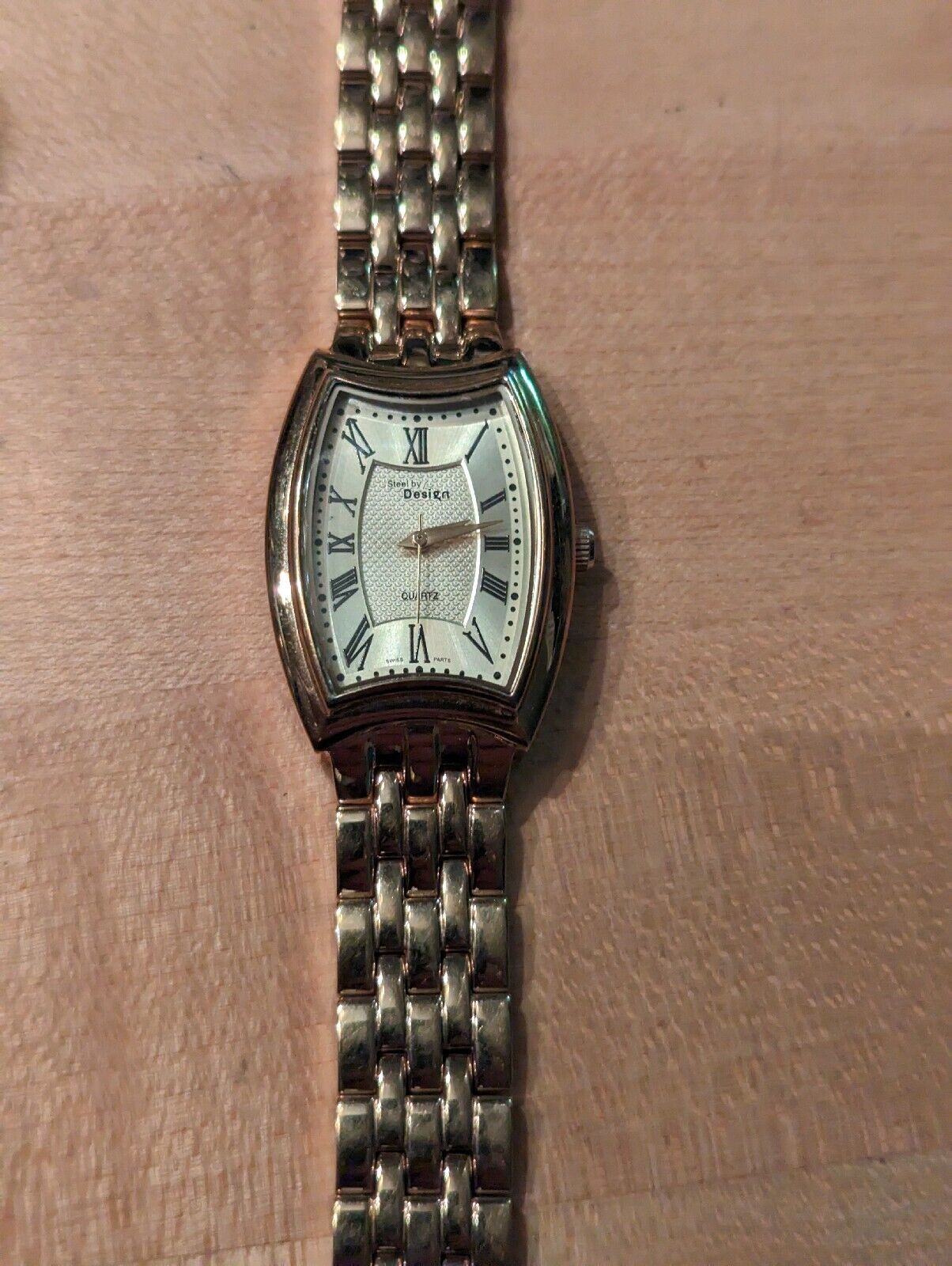 Vintage Ladies Steel by Design Wristwatch Stainless Steel Swiss Movement 2R1-71.