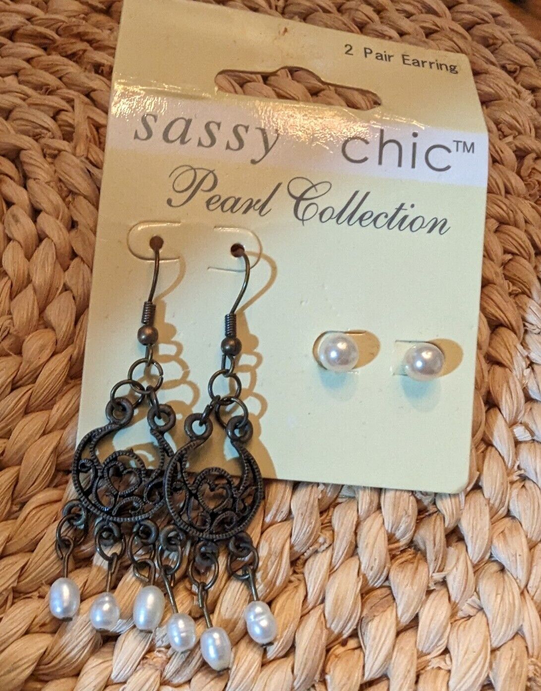 Sassy & Chic Pearl Collection 2 Pairs Of Earrings