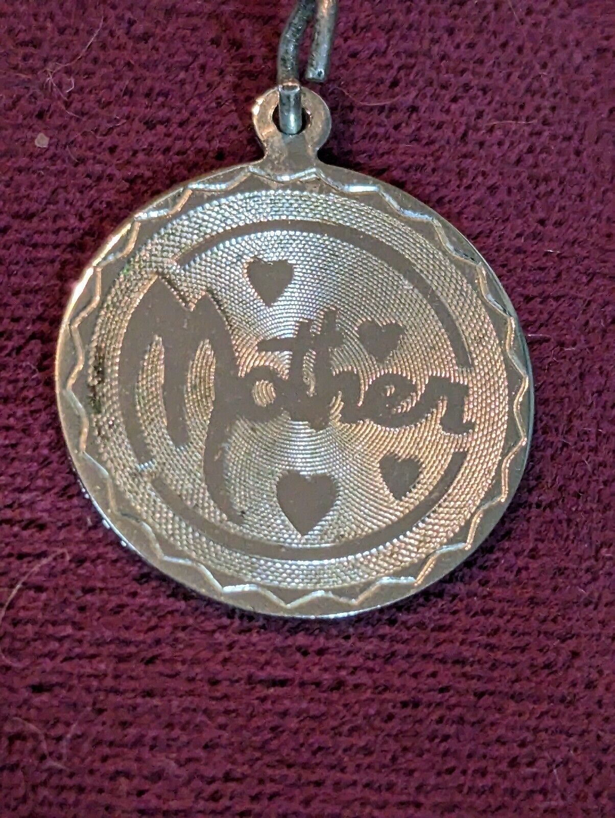 Kathy-Ken 1979 Sterling Inscribed Mother Pendant