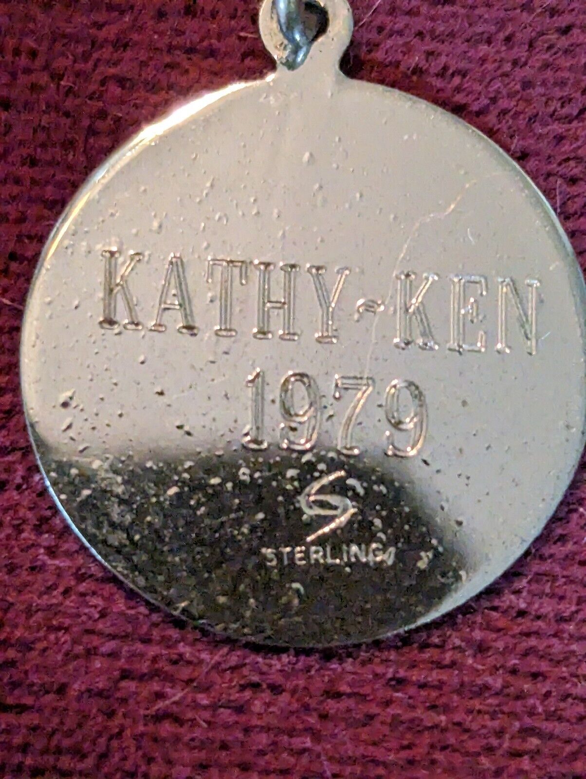 Kathy-Ken 1979 Sterling Inscribed Mother Pendant