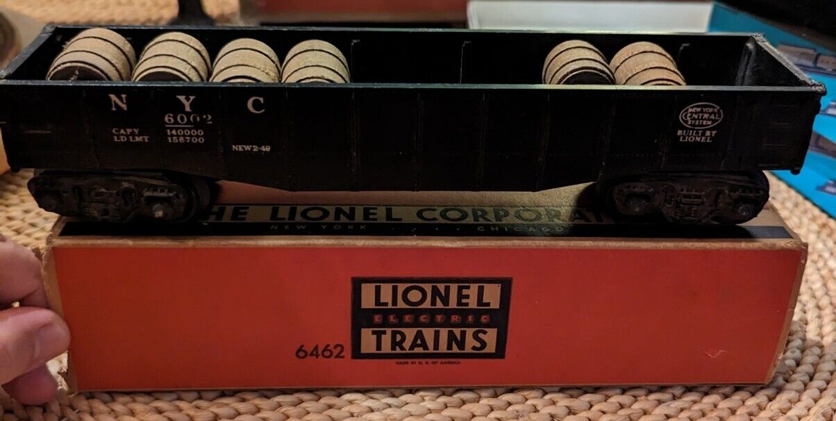 Lionel 6002 New York Central Freight Car With Barrels As Cargo