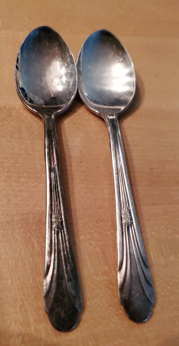 Two Vintage Monroe Silver Co. Spoons