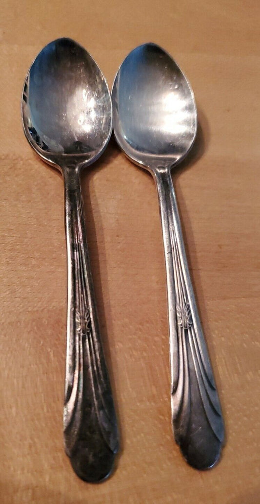 Two Vintage Monroe Silver Co. Spoons