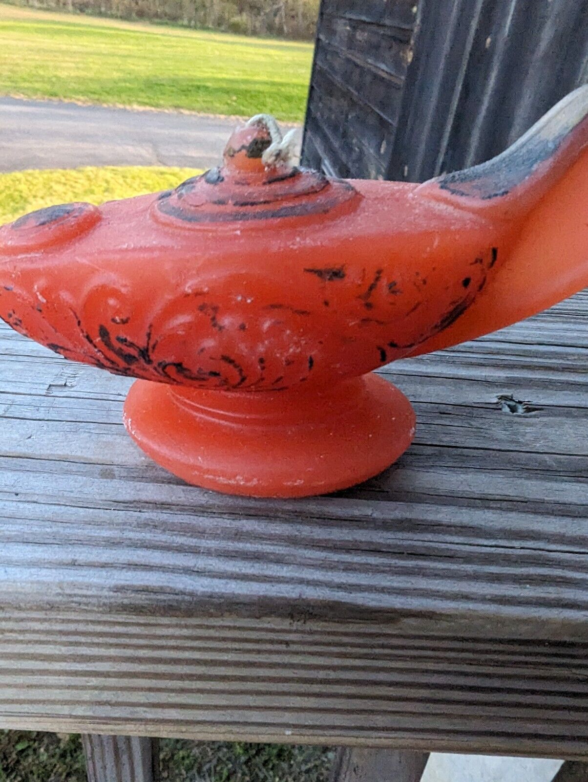 Aladin Lamp Shaped Red Wax Candle